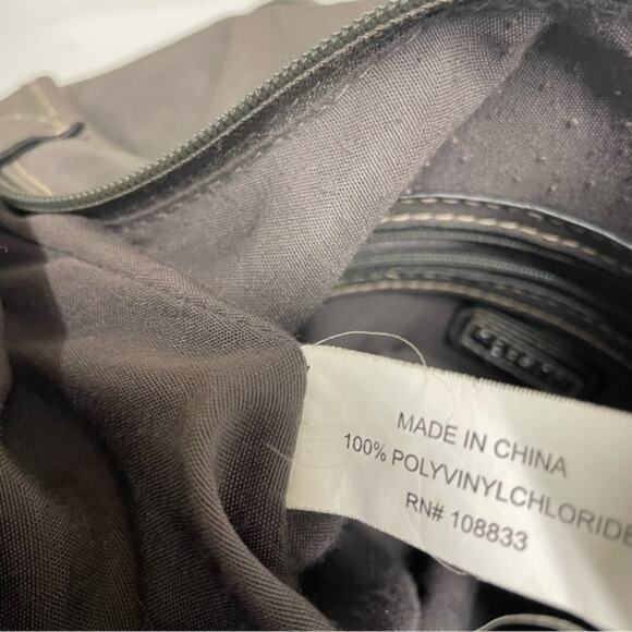 Vintage Rossetti Gray Vegan Leather Satchel Purse 90s Y2K - Picture 12 of 13